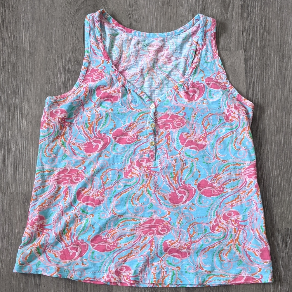 Lilly Pulitzer Jellies Be Jammin Hartley Tank Sz M